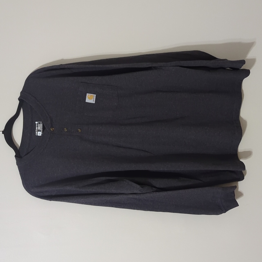 Carhartt Gray Long Sleeve Shirt Mens Size XL